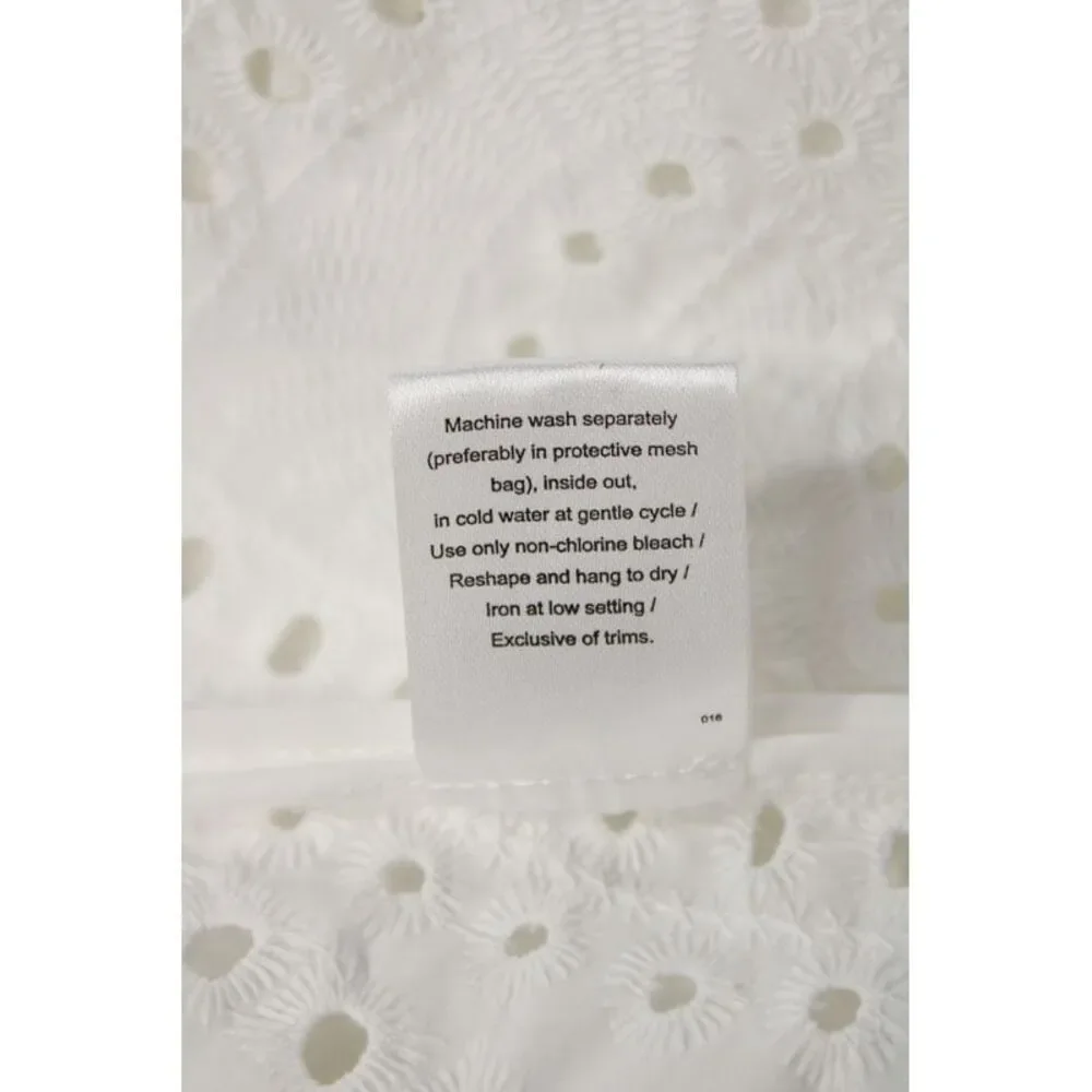 Classic Six Women Shift Dress White Crew Neck Long Sleeve Knee Length Size 10